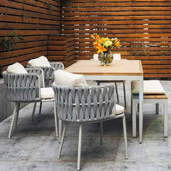 Heißes Produkt: Esstisch-Set aus Teakholz mit Stuhl, geeignet für den Außenbereich und andere Zwecke